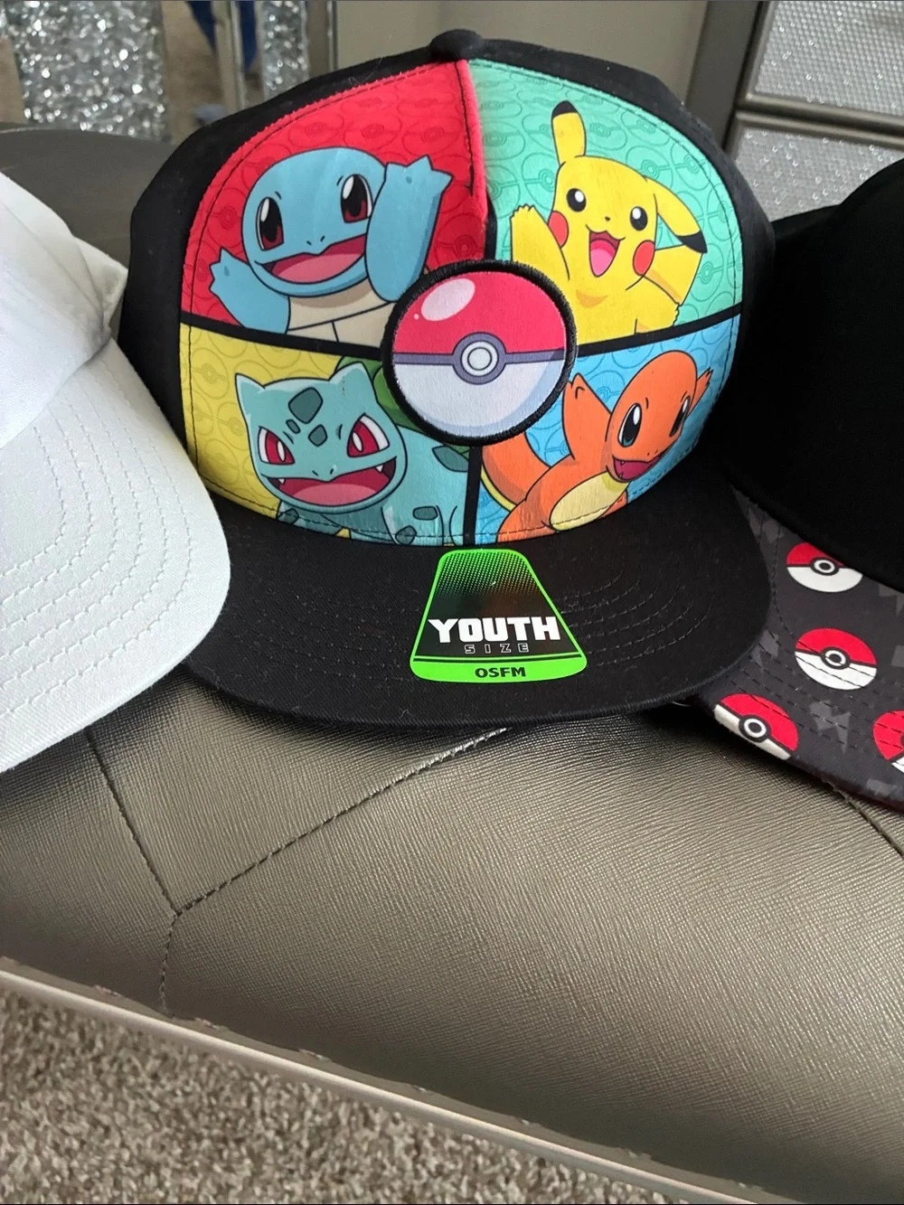5 hats Pikachu Black and Yellow Kids Baseball Cap - Licensed Pokémon Hat